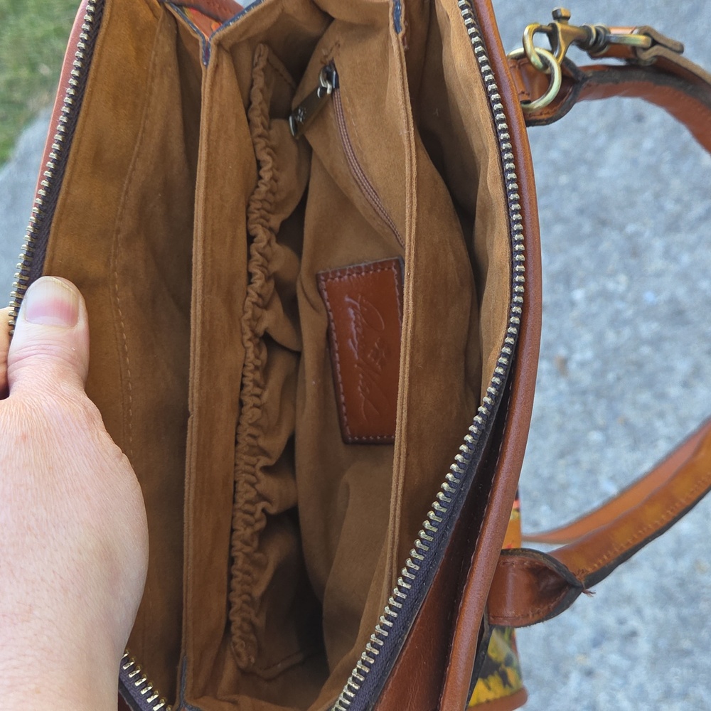 Patricia Nash Paris Summer Roses Leather Crossbody Satchel $199 Retail. NWT - Picture 10 of 17